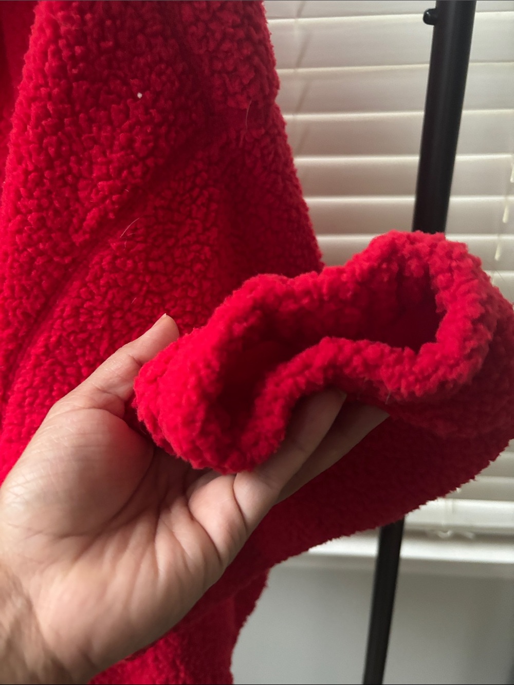 Old Navy Bright Red Sherpa Full-Zip Jacket - Picture 5 of 7